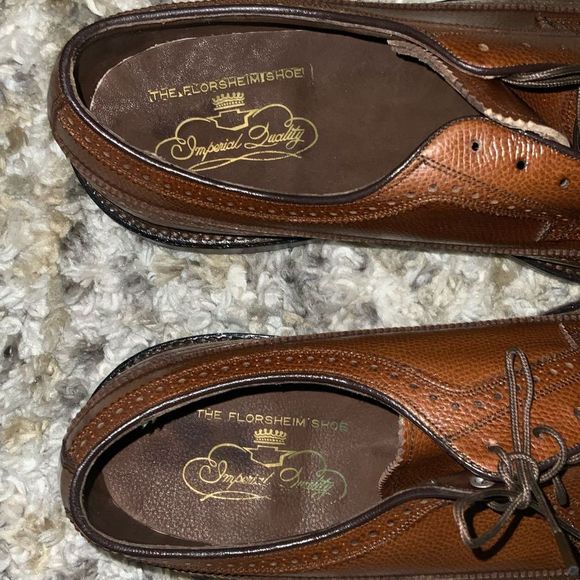 Florsheim Royal Imperial Kenmoor Gunboats Shoe 93602 size 10 vintage - Picture 5 of 9